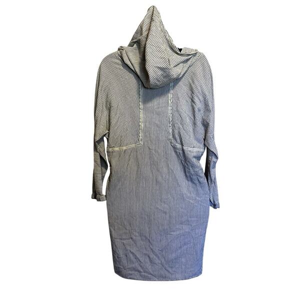 Solito Cotton Striped Beach Swim Cover-Up Tunic Hooded Pockets Resortwear M - Picture 6 of 12